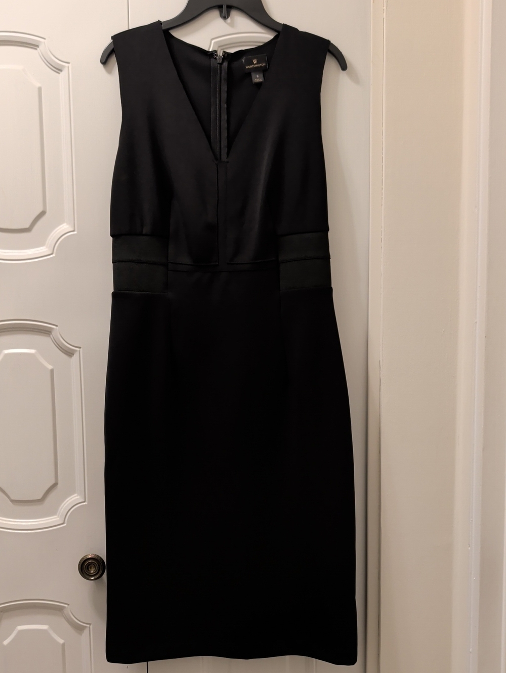 Worthington Black Midi Sheath Dress Size Women's Small